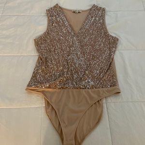 Gold sequin bodysuit